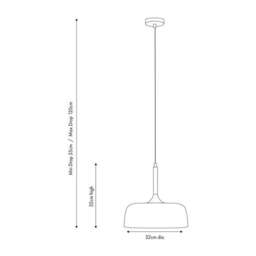 Anke Domed Metal Pendant Light - thumbnail 5