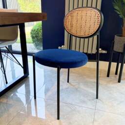 Fusion Living Paris Velvet Dining Chair - thumbnail 1