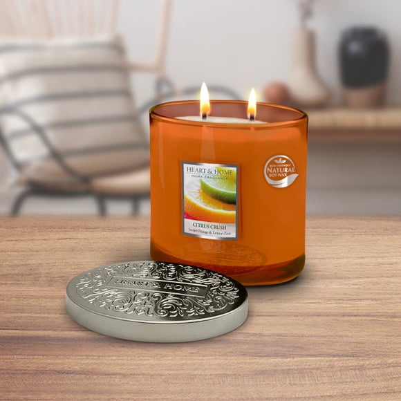 Heart and Home Ellipse Citrus Crush Multi Wick Candle - image 1