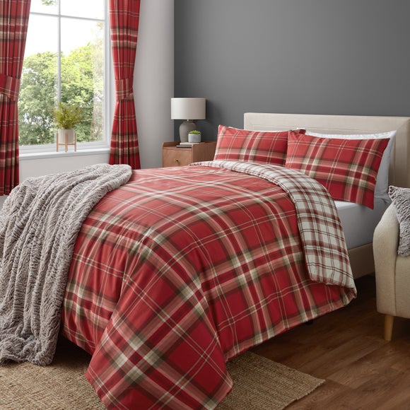 Catherine Lansfield Kelso Check Duvet Cover & Pillowcase Set - image 1