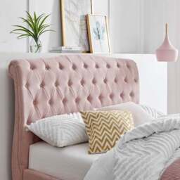Rosa Bed Frame, Velvet - thumbnail 3