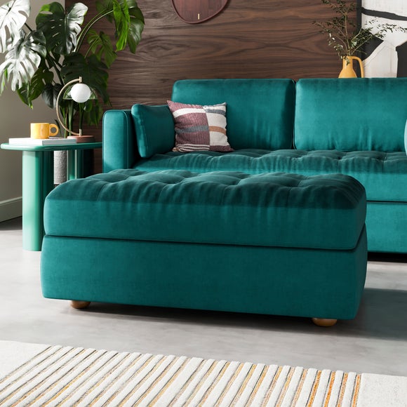 Zoe II Velvet Storage Footstool - image 1