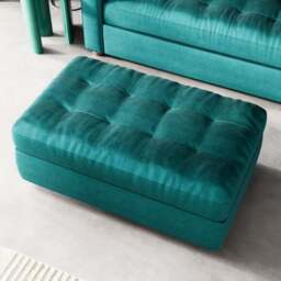 Zoe II Velvet Storage Footstool - thumbnail 4