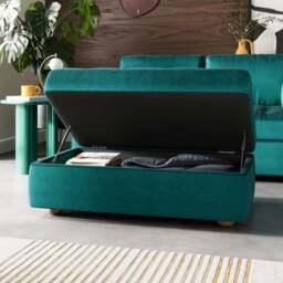 Zoe II Velvet Storage Footstool - thumbnail 2