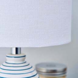 Tenby Ceramic White and Blue Table Lamp - thumbnail 4
