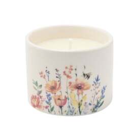 The Cottage Garden Peach Floral Ceramic Candle - thumbnail 5