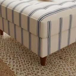 Zoe Folkstone Stripe Square Storage Footstool - thumbnail 4