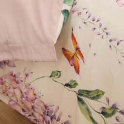 Mariposa Floral 100% Cotton Duvet Cover and Pillowcase Set - thumbnail 3