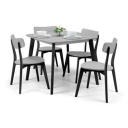 Casa 4 Seater Square Dining Table, Grey and Black - thumbnail 3