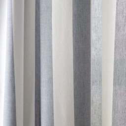 Beatrice Woven Stripe 100% Cotton Unlined Slot Top Curtains - thumbnail 3