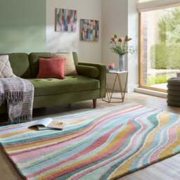 Abstract Flow Wool Rug - thumbnail 1