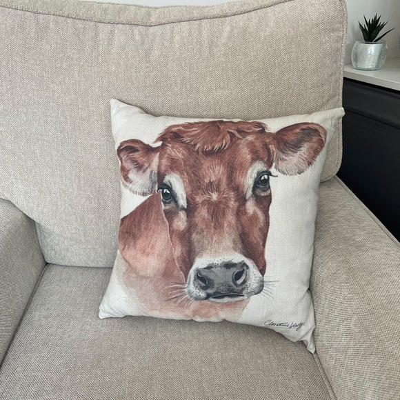 Christine Varley Jersey Cow Square Cushion - image 1