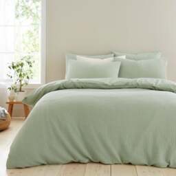 Ashton Waffle 100% Cotton Duvet Cover & Pillowcase Set - thumbnail 1