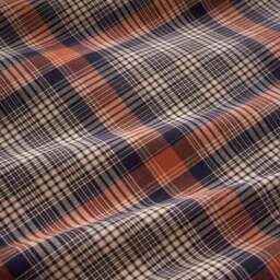 Calie Check Navy Duvet Cover and Pillowcase Set - thumbnail 3