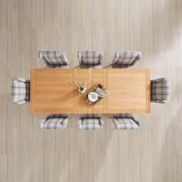 Xavi 6-8 Seater Rectangular Extendable Dining Table, Oak - thumbnail 3