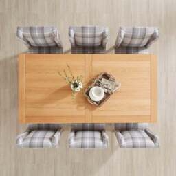 Xavi 6-8 Seater Rectangular Extendable Dining Table, Oak - thumbnail 2