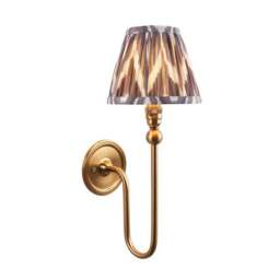 Vogue Javier Mid Century Wall Light with Grey Zigzag Lamp Shade - thumbnail 5
