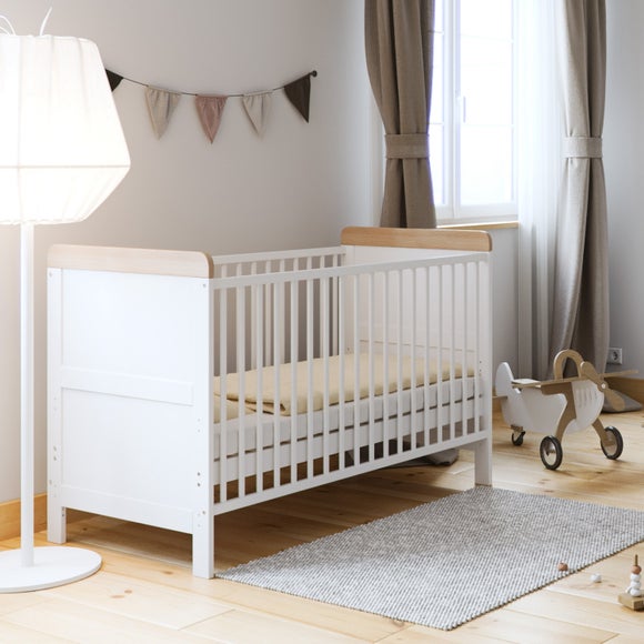 Little Acorns Classic Oak Effect Cot Bed - image 1