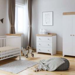 Little Acorns Classic Oak Effect Cot Bed - thumbnail 5