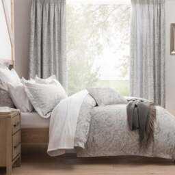 Dorma Winchester Jacquard Grey Duvet Cover - thumbnail 1