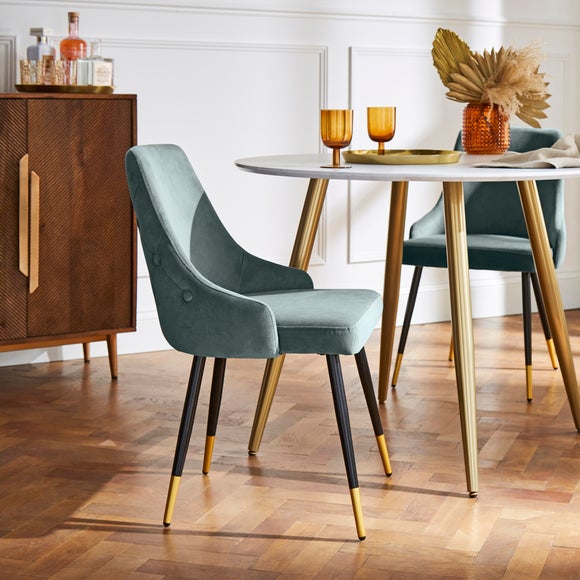 Ariana Set of 2 Dining Chairs, Velvet - image 1