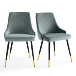 Ariana Set of 2 Dining Chairs, Velvet - thumbnail 5