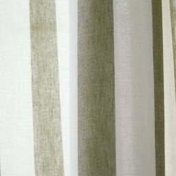 Beatrice Woven Stripe 100% Cotton Unlined Slot Top Curtains - thumbnail 3
