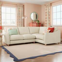 Hattie Slub Faux Linen Corner Sofa - thumbnail 1