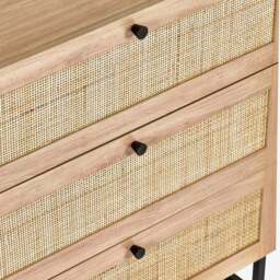 Hollis 3 Drawer Chest, Oak - thumbnail 3