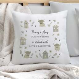 Personalised Highland Cow Home is Where the Herd is Cushion