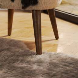 Elsie Cow Print Faux Fur Cocktail Chair - thumbnail 5