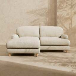 Arthur Waffle Chenille Corner Chaise Sofa - thumbnail 1