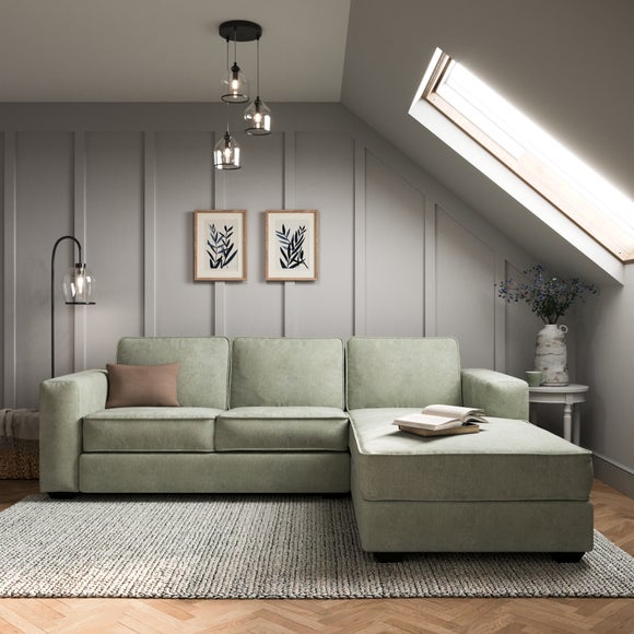 Claude Soft Tonal Chenille Corner Chaise Sofa - image 1