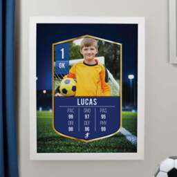 Personalised Photo Football Card Football Poster Frame - thumbnail 2