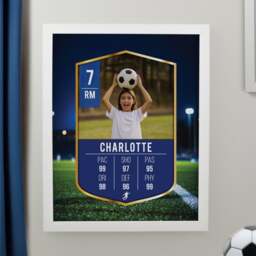 Personalised Photo Football Card Football Poster Frame - thumbnail 1