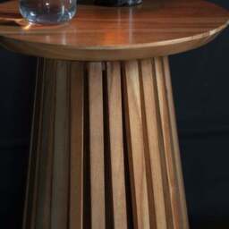 Cedar & Sage Dawson Slatted Side Table - thumbnail 3