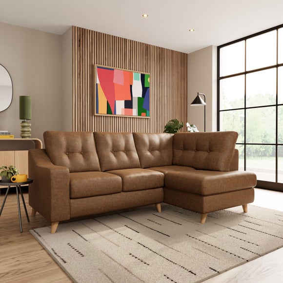 Baxter II Arizona Faux Leather Corner Chaise Sofa - image 1