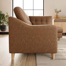 Baxter II Arizona Faux Leather Corner Chaise Sofa - thumbnail 3