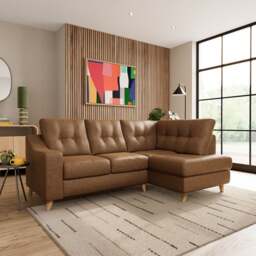 Baxter II Arizona Faux Leather Corner Chaise Sofa - thumbnail 1