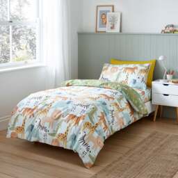 Safari Adventure Organic Cotton Duvet Cover and Pillowcase Set - thumbnail 1