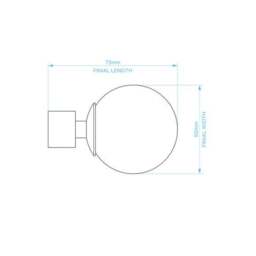 Globe Extendable Metal Eyelet Curtain Pole - thumbnail 5