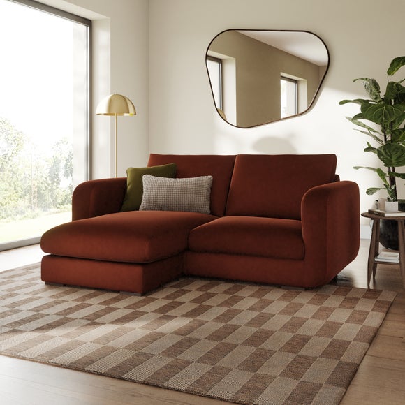 Luca Matte Soft Velvet Reversible Corner Chaise Sofa - image 1