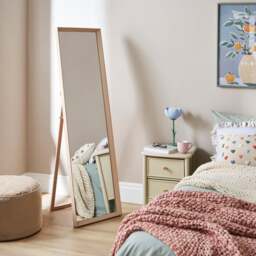 Wood Veneer Full Length Freestanding Mirror