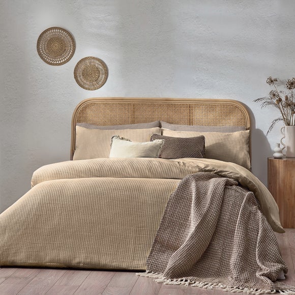 Yard Chunky Waffle 100% Cotton Duvet Cover & Pillowcase Set - image 1