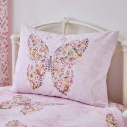 Catherine Lansfield Enchanted Butterfly Reversible Duvet Cover & Pillowcase Set - thumbnail 2