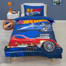 Hot Wheels Playful Microfibre Single Duvet Cover & Pillowcase Set - thumbnail 1