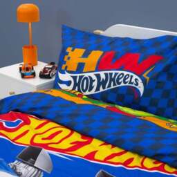 Hot Wheels Playful Microfibre Single Duvet Cover & Pillowcase Set - thumbnail 4