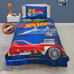 Hot Wheels Playful Microfibre Single Duvet Cover & Pillowcase Set - thumbnail 2