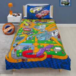 Hot Wheels Playful Microfibre Single Duvet Cover & Pillowcase Set - thumbnail 3