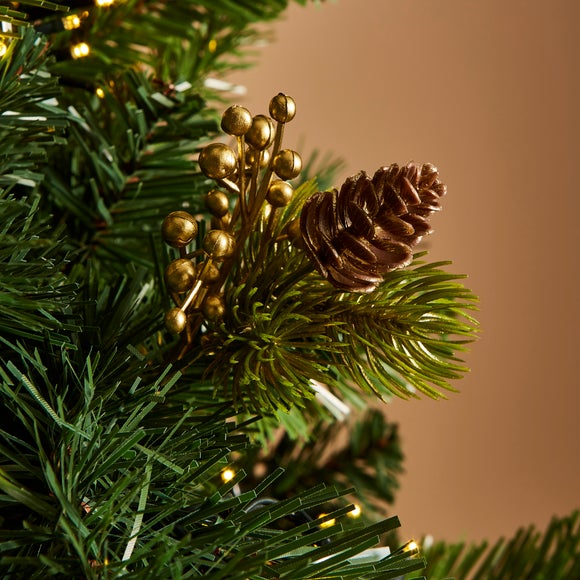Gold Tipped Pine Cone Pick Tree Decoration - image 1